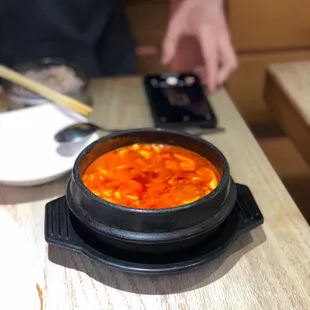 Sundubu or soft tofu soup