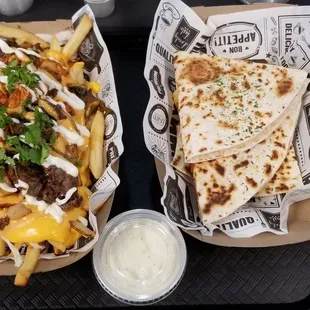 Kimchi Fries  K-Steak Quesadilla