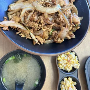 Bulgogi Chicken with Miso Soup! So Yummo!