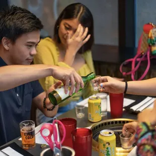 Soju is best when shared among friends.