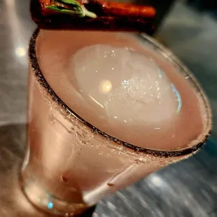 a close up of a drink