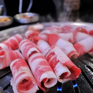 Thin-sliced beef brisket