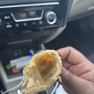 Cheeseburger empanada has more cheese than meat