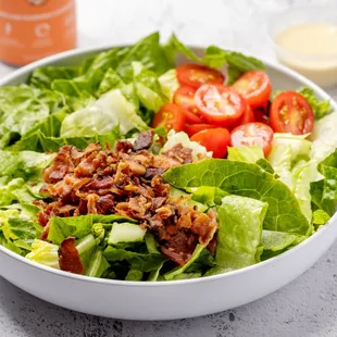 BLT salad with Bacon bits.