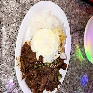 Beef bulgogi with rice