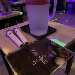 Menu and water waiting for us as we entered