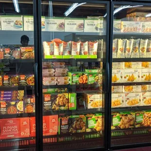 a display of frozen food