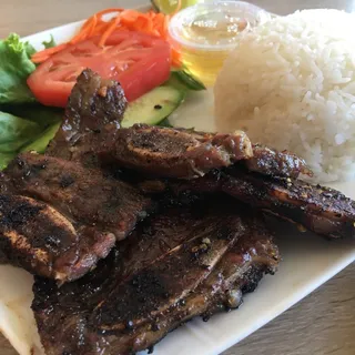 Grilled Korean Beef Ribs Rice Platter