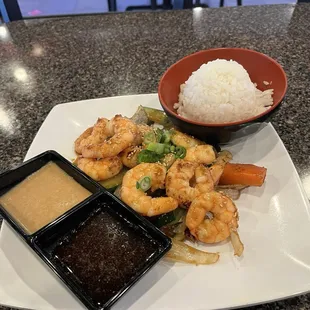 Grilled shrimp hibachi special