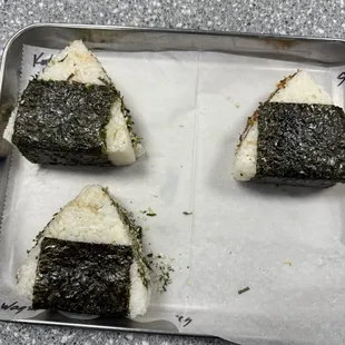Wagyu Onigiri, Katsu Onigiri, Shrimp Onigiri