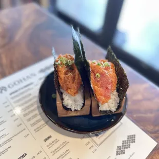 Fresh Spicy Tuna Handrolls