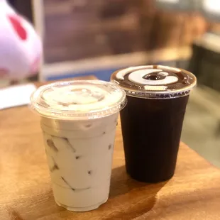 Left: Vietnamese Coffee Right: Iced Cold Brew