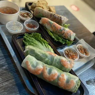 Vegan combo 4, and spring roll 2 and 3