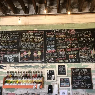  menu on the wall