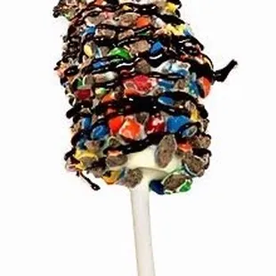 M&amp;M drizzle banana pop!