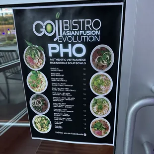 New pho menu!