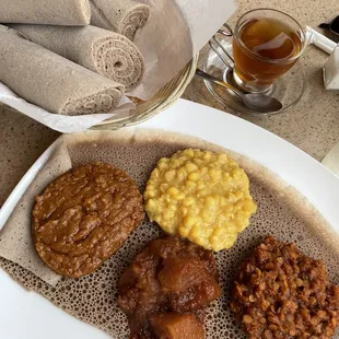 a plate of food on a table