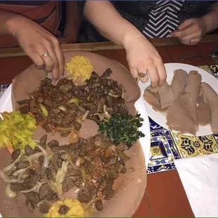 a plate of food on a table