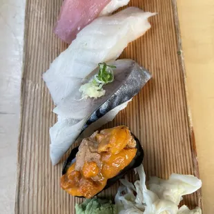 Maguro, Escolar, Saba, &amp; Uni