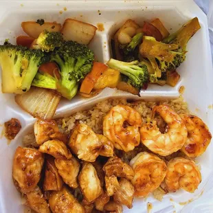 Shrimp and chicken combo