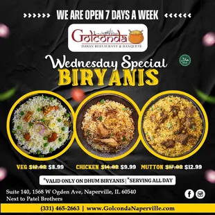 Wednesday Special Biryani