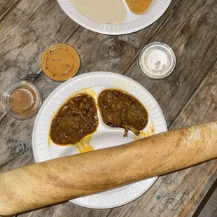 Onion dosa with chicken curry (Saturday weekend special)