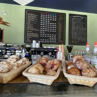 a variety of breads and pastries