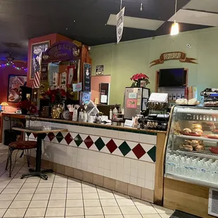 the interior of a coffee shop