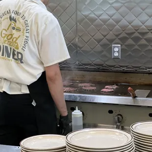 Making the burgers