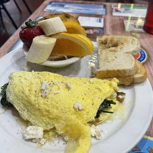 Spinach and Feta Omelet*