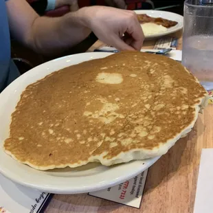 Gigantic pancake that was completely eaten.