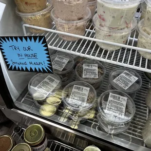 Prepared items as well as pre shred meats and burnt ends