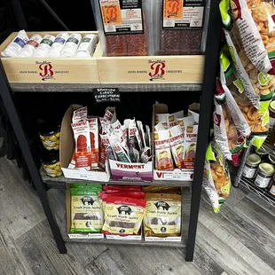 Various items good for creating a charcuterie board