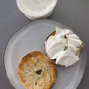 Next day bagels. So good and still fresh with the yummy cream cheese!