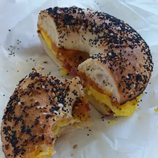 Egg, Bacon and Cheese Bagel