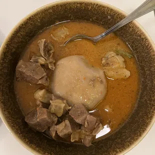 Peanut Goat Soup with Fufu