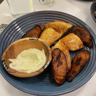 Meat pies and plantains