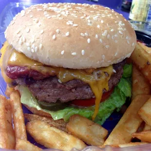 This looks like a good hamburger, but it was actually a sloppy mess. Hard to enjoy