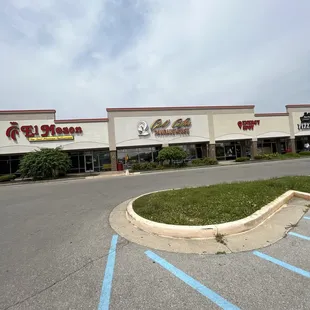 the front of the building