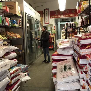 a woman in a grocery store