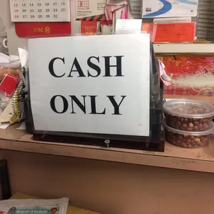 Cash only
