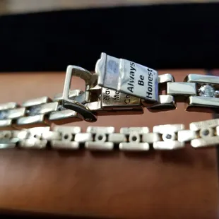 Gents diamond bracelet clasp