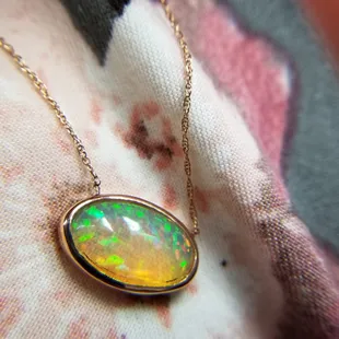 Opal and rose gold