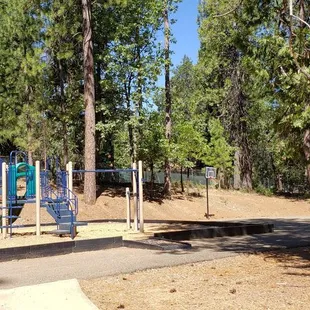 Playground and basketball court.