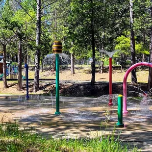 Our splash pad is a perfect fun summer spot for our lil' campers!