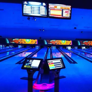 Cool black light bowling