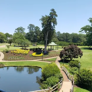 The beautiful view from the outside balcony seating.