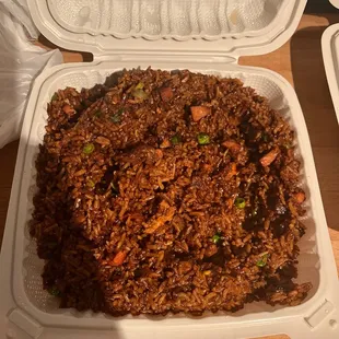 Greasy, salty fried rice