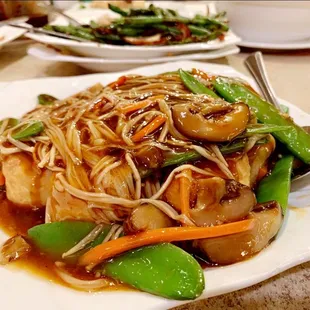 Jade Tofu with Enoki Mushroom