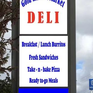 New outside sign